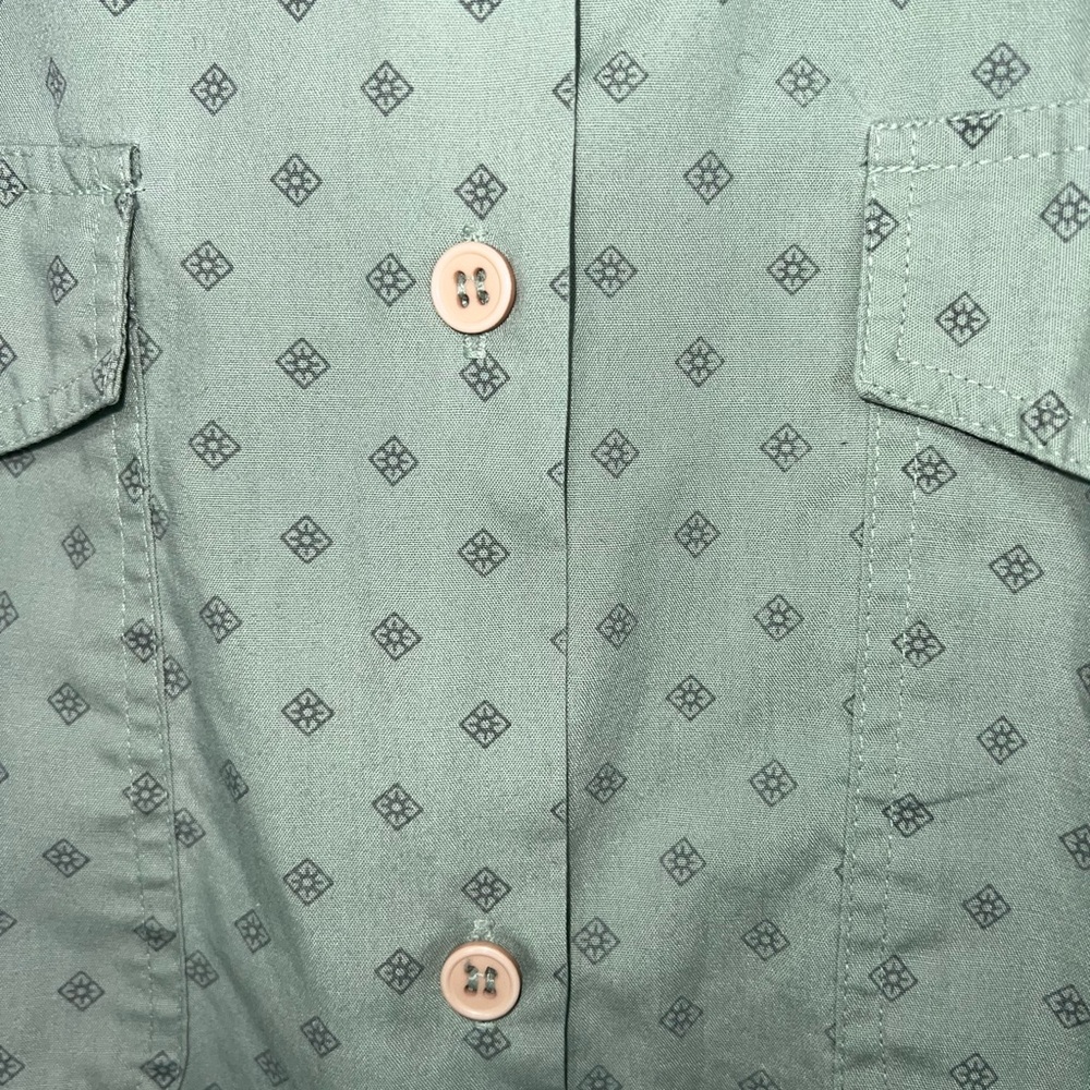 Ricki's Olive Patterned Button Down Shirt - image 4